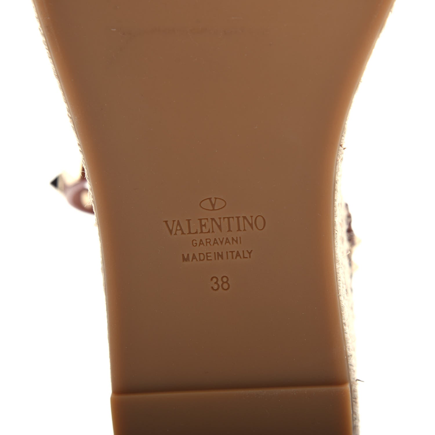 Valentino Garavani Canvas Leopard Print Rockstud Ankle Wrap Espadrille Flatform Sandals 38 Brown 9 of 11