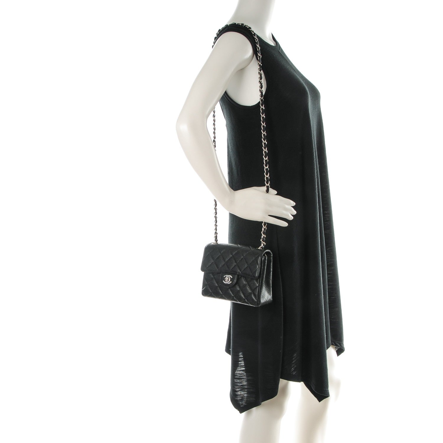 Chanel Caviar Quilted Mini Square Flap Black 2 of 8