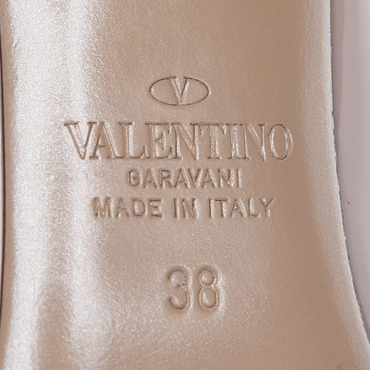 Valentino Garavani Patent Nappa Rockstud Ankle Strap 100mm Pumps 38 Poudre 6 of 9