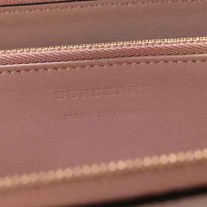 Burberry Grainy Calfskin House Check Elmore Zip Around Wallet Mauve Pink 6 of 9