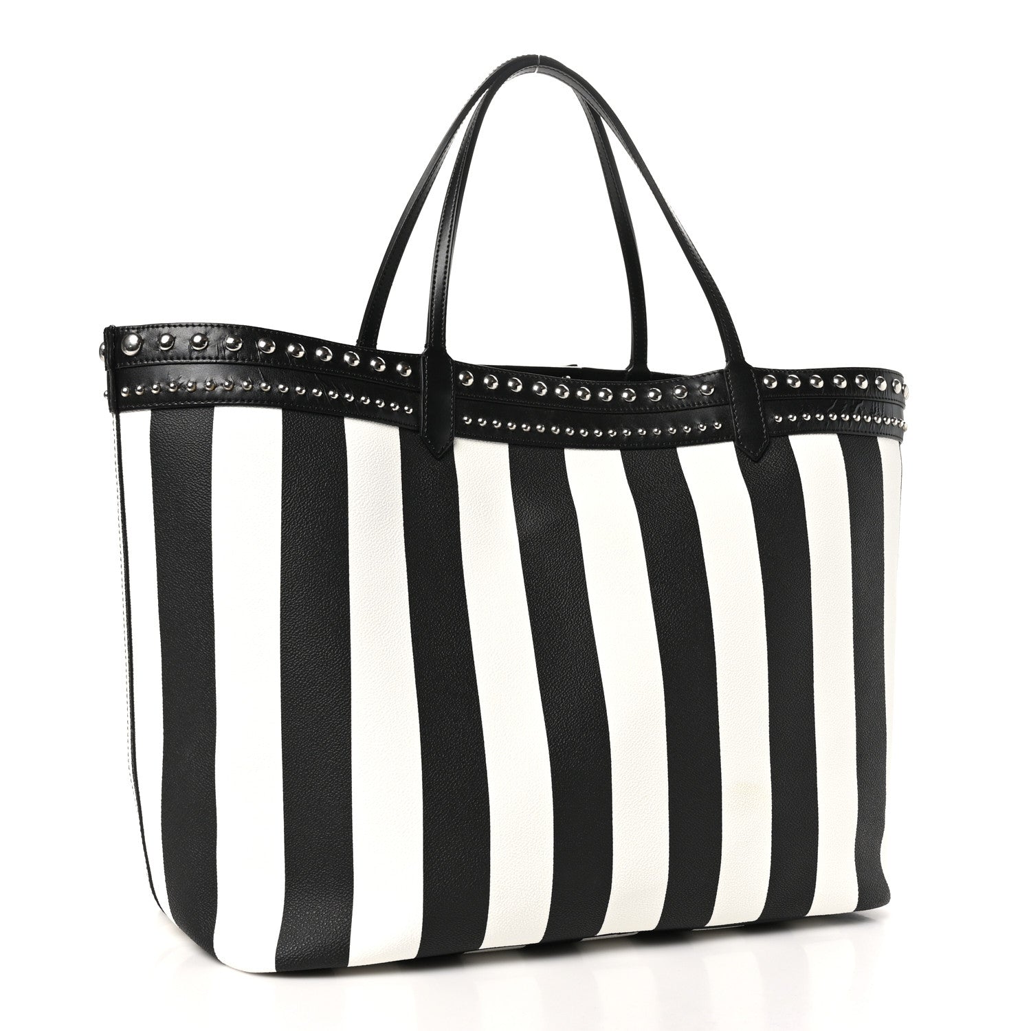 Givenchy Coated Canvas Striped Large Antigona Tote Black White 4 of 12