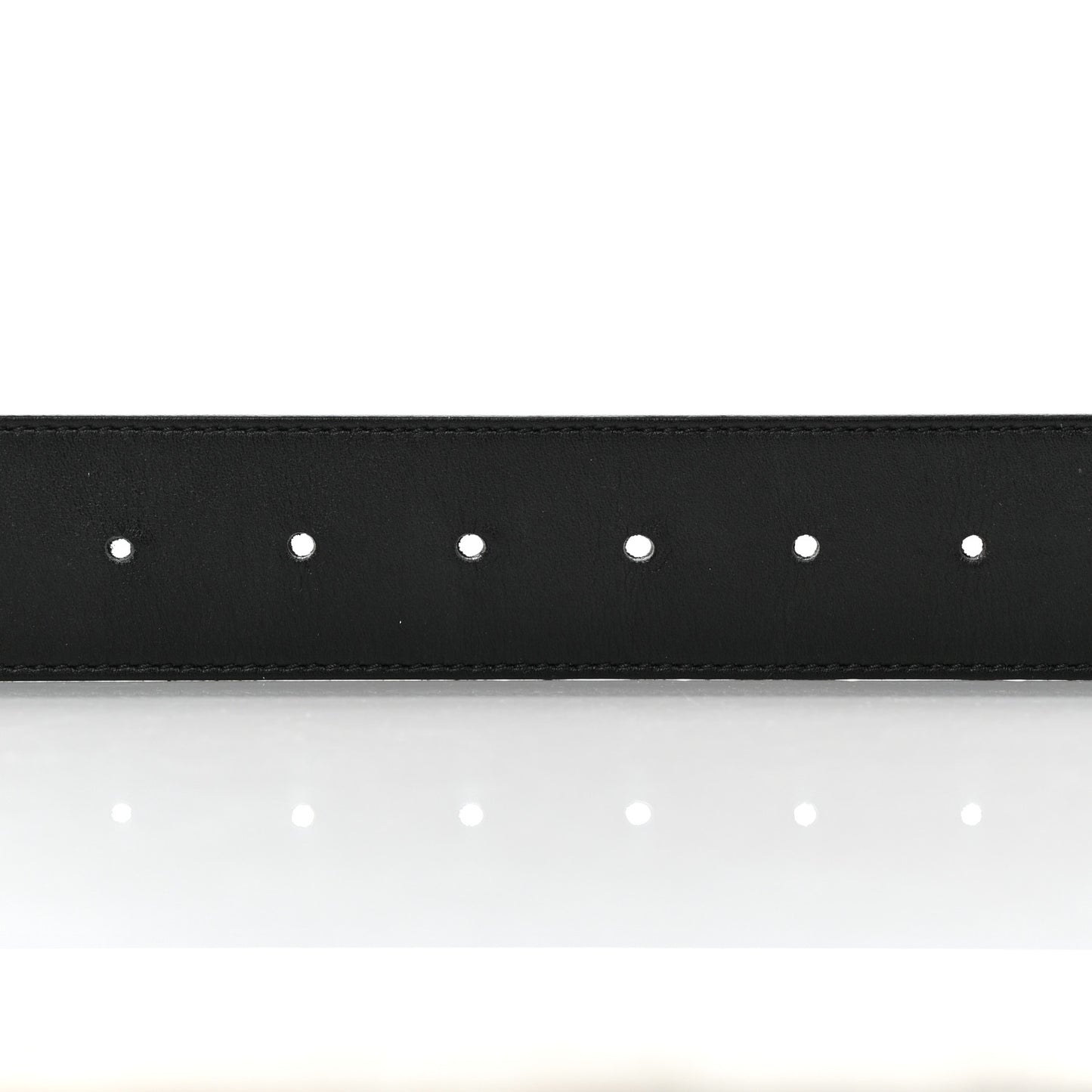 Moon Calfskin Pearl Double G 40mm Belt 85 34 Black Cream