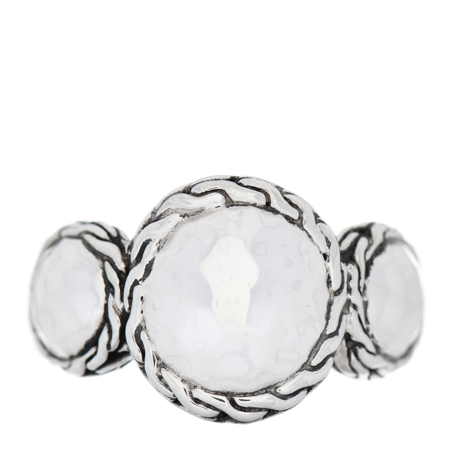 Sterling Silver Palu Hammered Ring 54 7