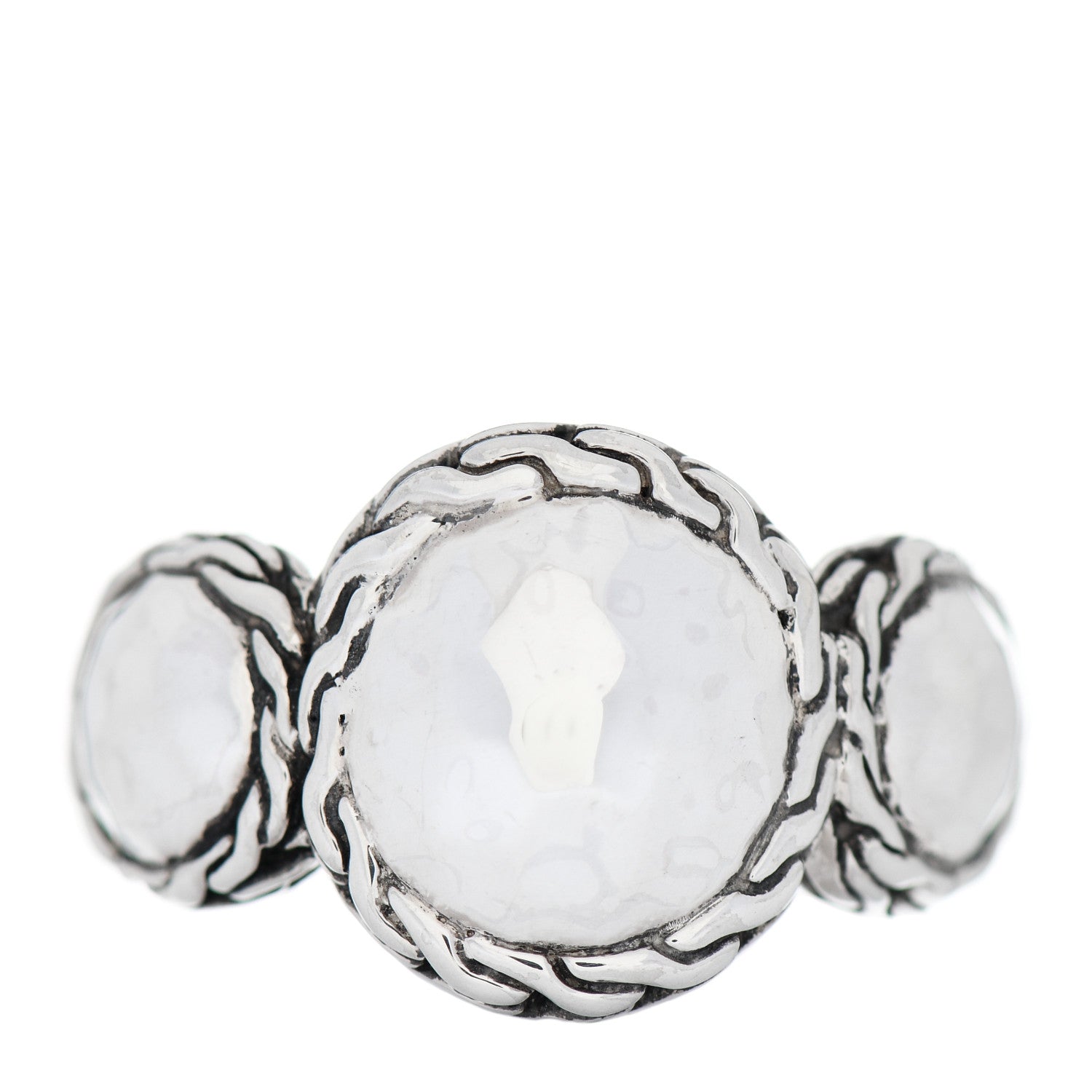 John Hardy Sterling Silver Palu Hammered Ring 54 7 1 of 5