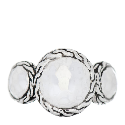 John Hardy Sterling Silver Palu Hammered Ring 54 7 1 of 5