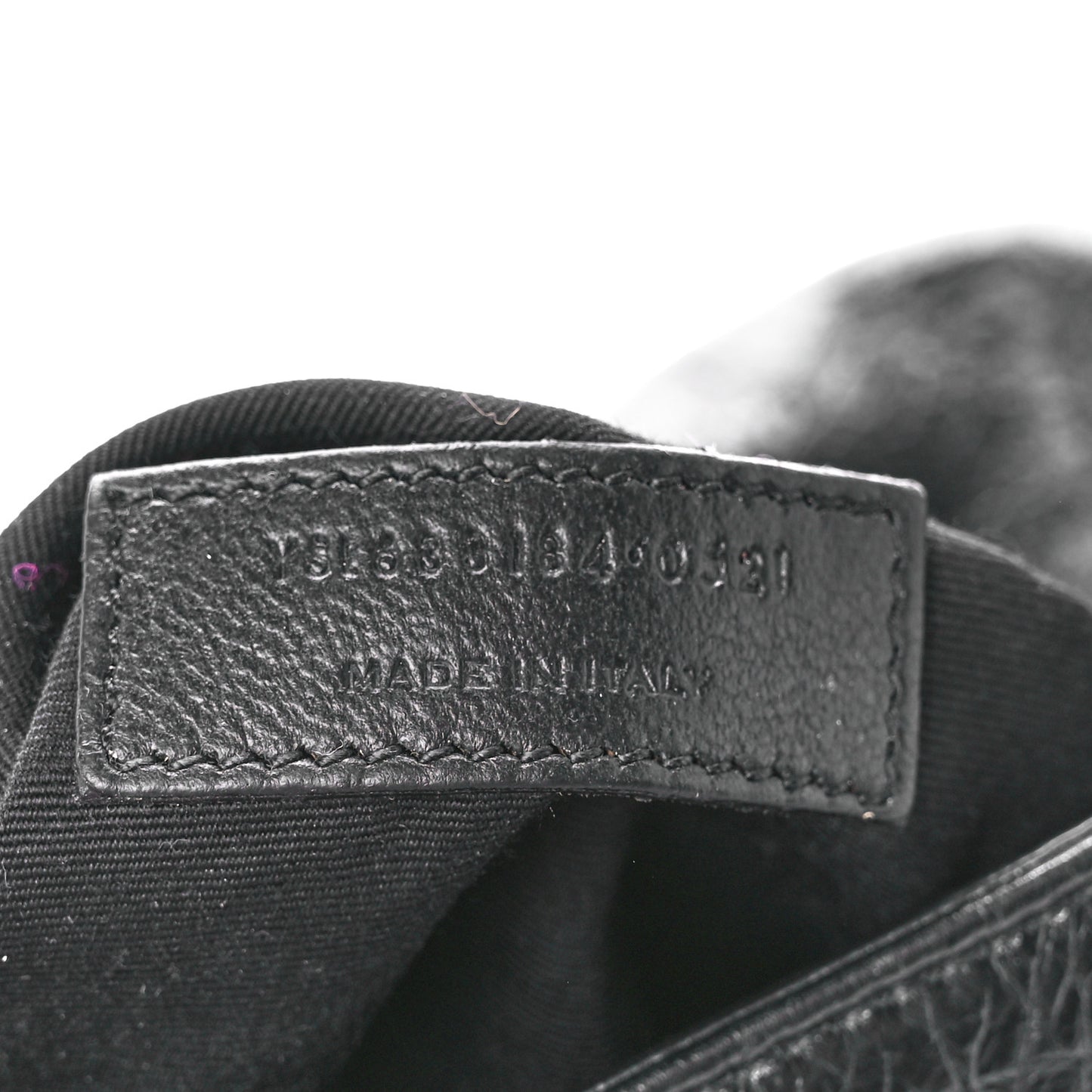 Crinkled Calfskin Matelasse Monogram Medium Niki Chain Satchel Black