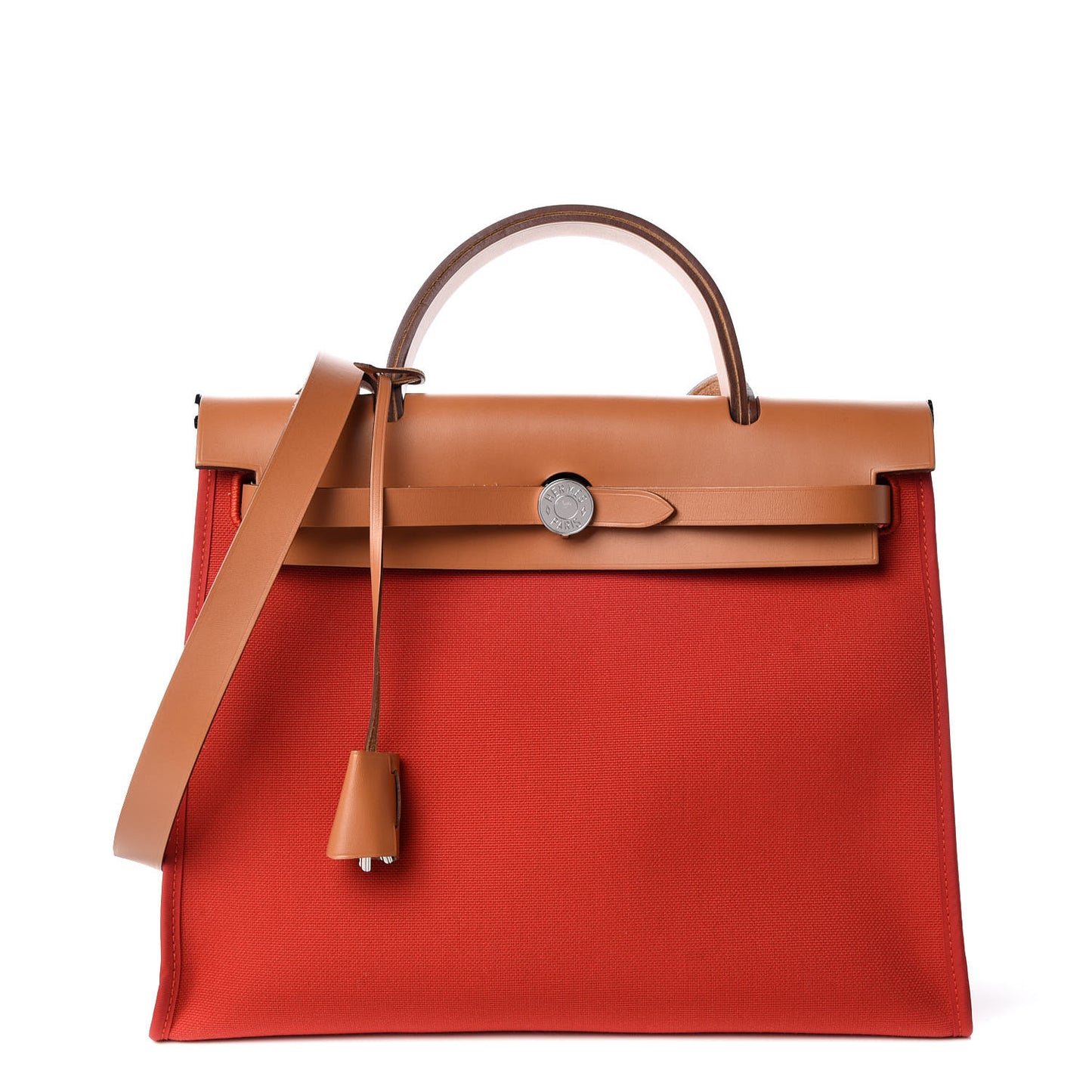 Vache Hunter Toile Herbag Zip 31 PM Rouge Tomate Natural