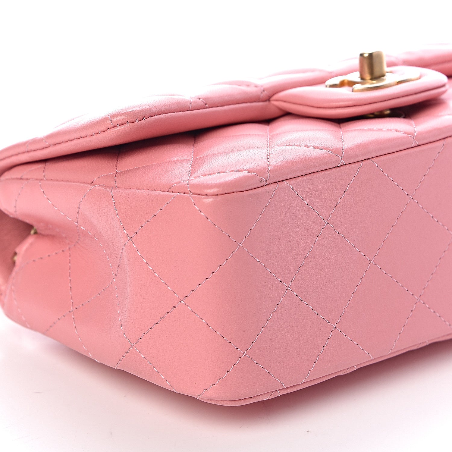 Chanel Lambskin Quilted Mini Rectangular Flap Pink 8 of 11