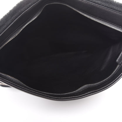 Chanel Shearling Lambskin 100% Clutch Black 6 of 9