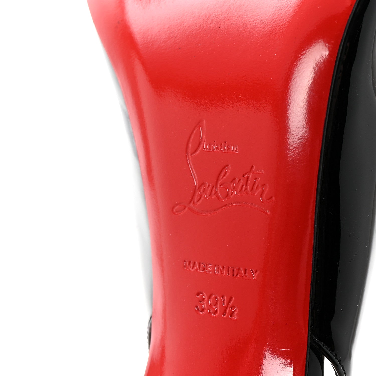 Christian Louboutin Patent Clare Sling 80 Pumps 39.5 Black 7 of 9