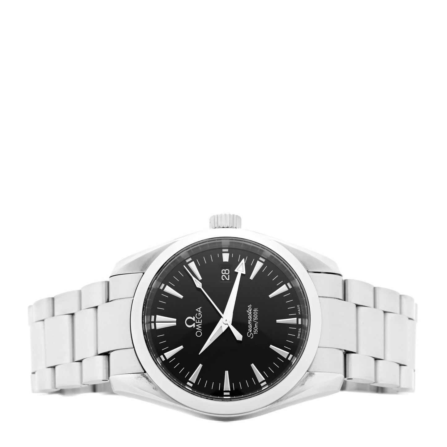Stainless Steel 36mm Seamaster Aqua Terra Quartz Watch Black 2518.50