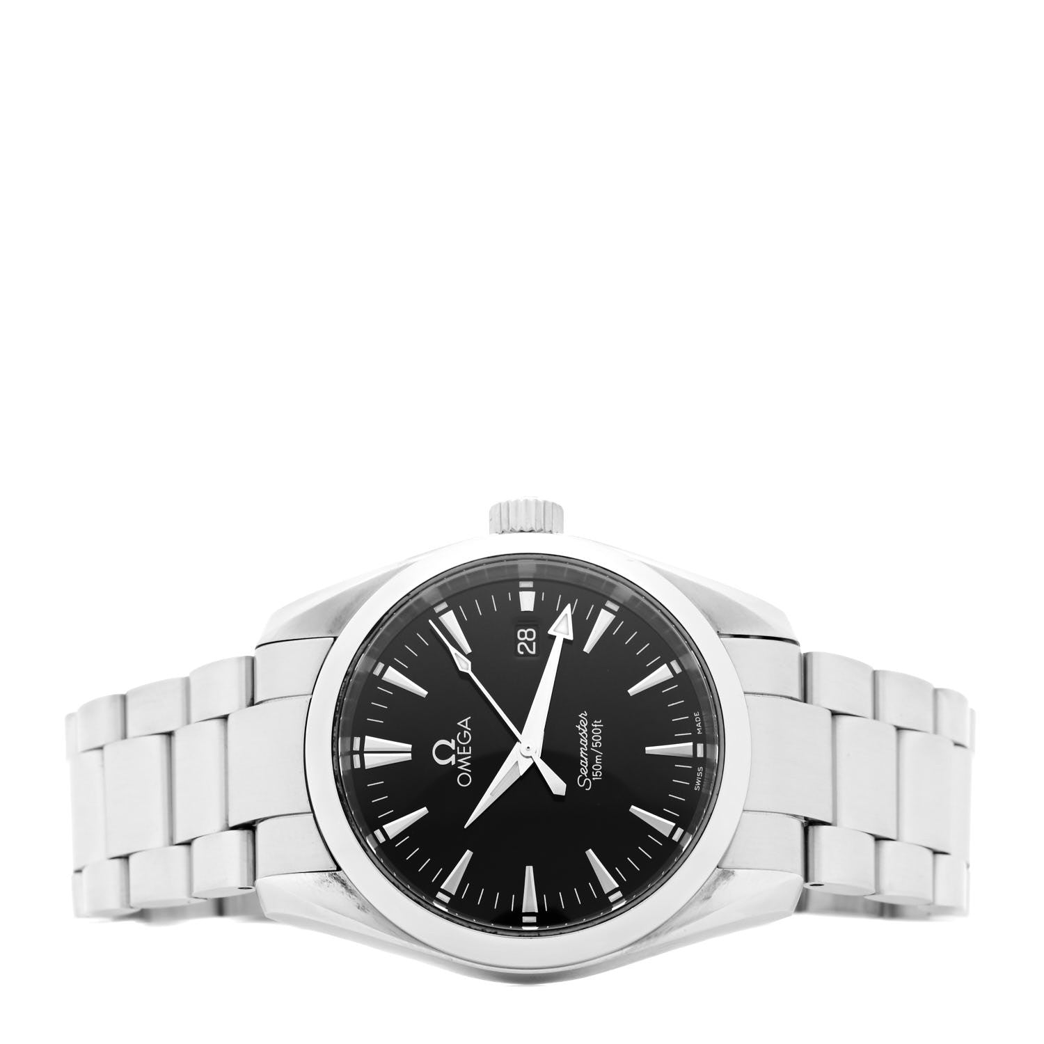Omega Stainless Steel 36mm Seamaster Aqua Terra Quartz Watch Black 2518.50 2 of 4