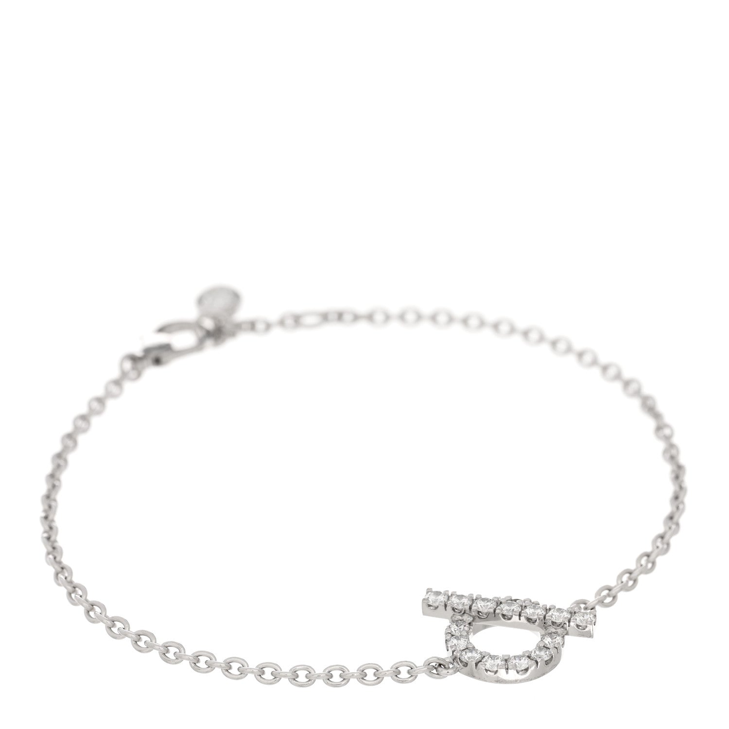 Hermes 18K White Gold Diamond Finesse Bracelet ST 1 of 4