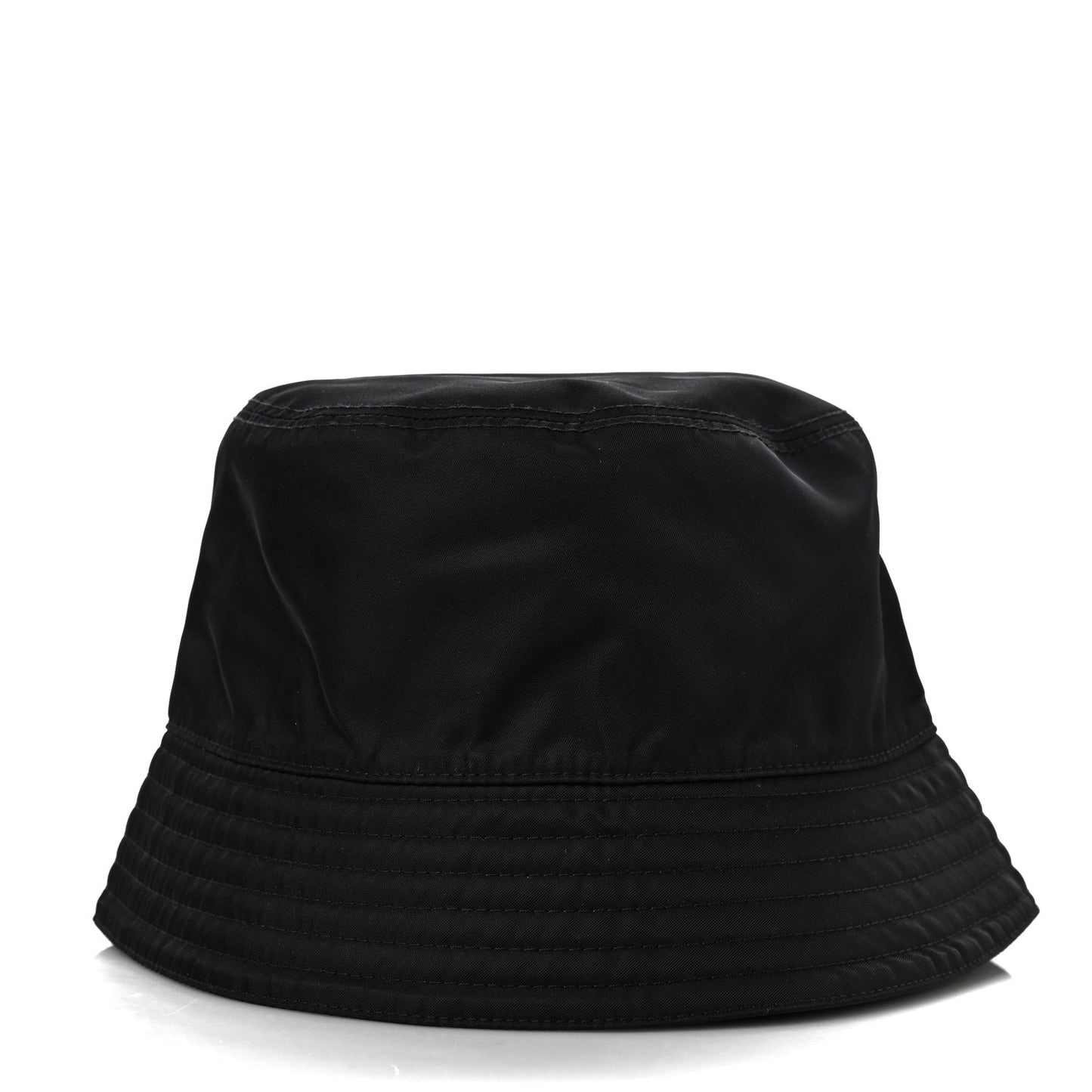 Re-Nylon Metal Triangle Logo Womens Bucket Hat M Black