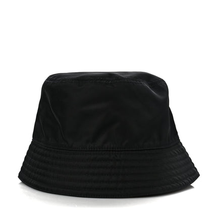 Prada Re-Nylon Metal Triangle Logo Womens Bucket Hat M Black 2 of 7