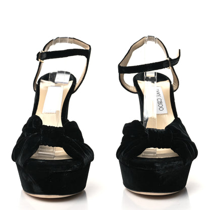 Jimmy Choo Velvet Heloise Pumps 41 Black 2 of 7