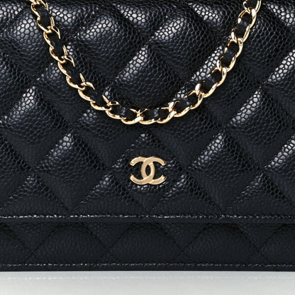 Chanel Caviar Quilted Wallet On Chain WOC Black 9 of 13