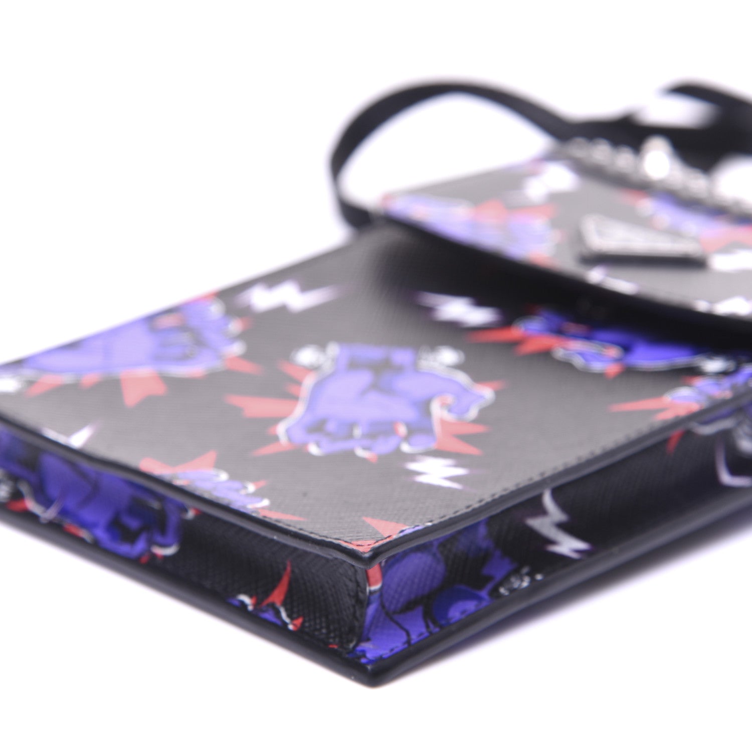 Prada X UNIVERSAL STUDIOS Saffiano Frankenstein Hand Print Smartphone Case Bag Viola 7 of 13