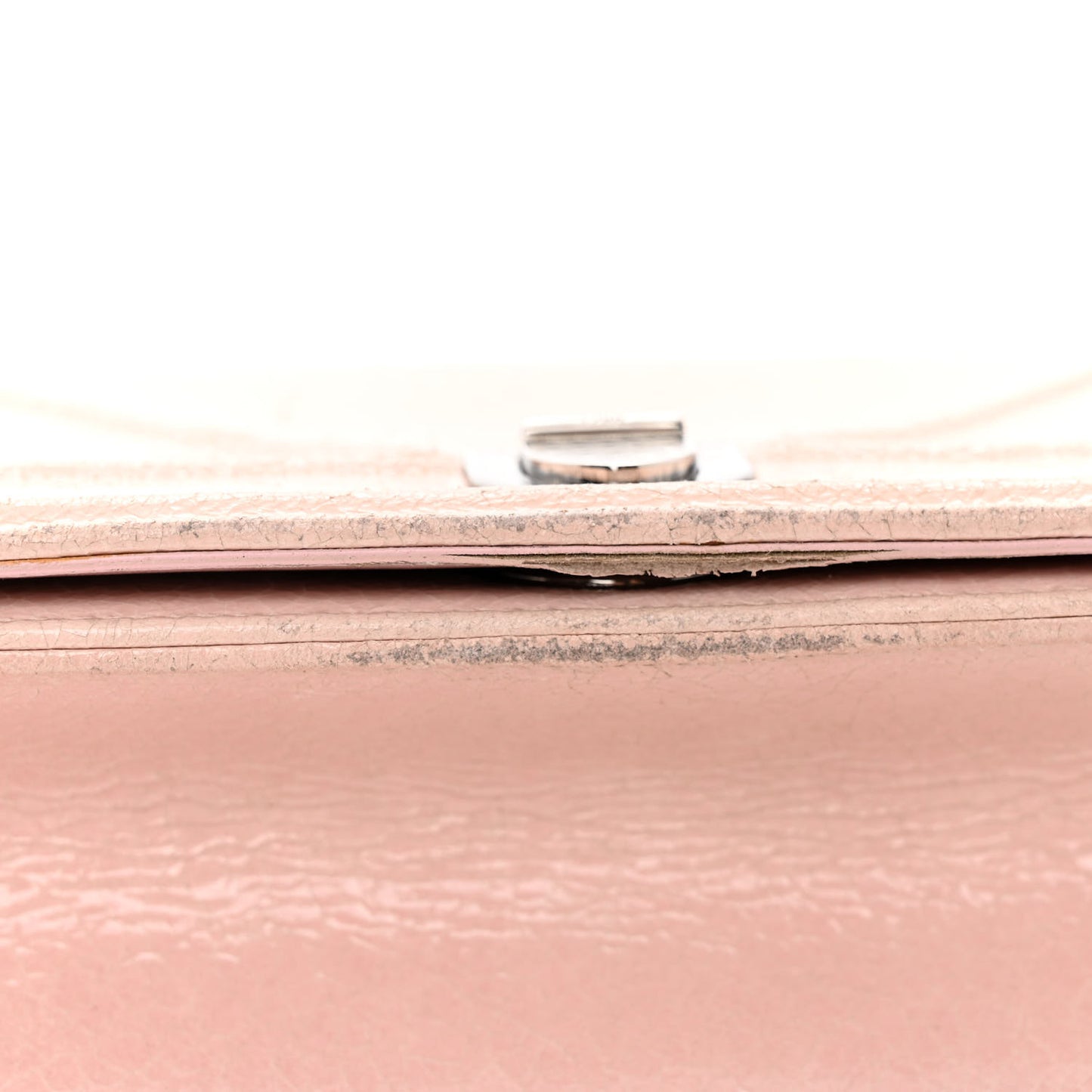 Ceramic Effect Deerskin Small Diorama Flap Bag Pink