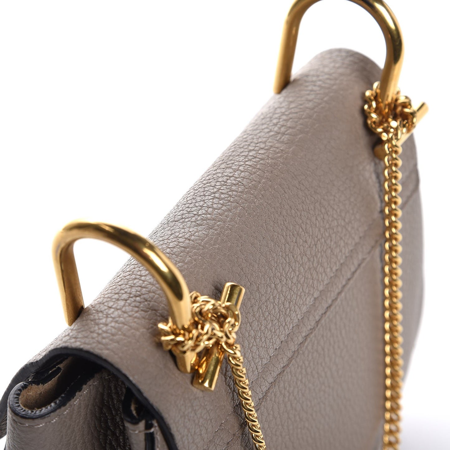 Grained Lambskin Mini Drew Shoulder Bag Motty Grey