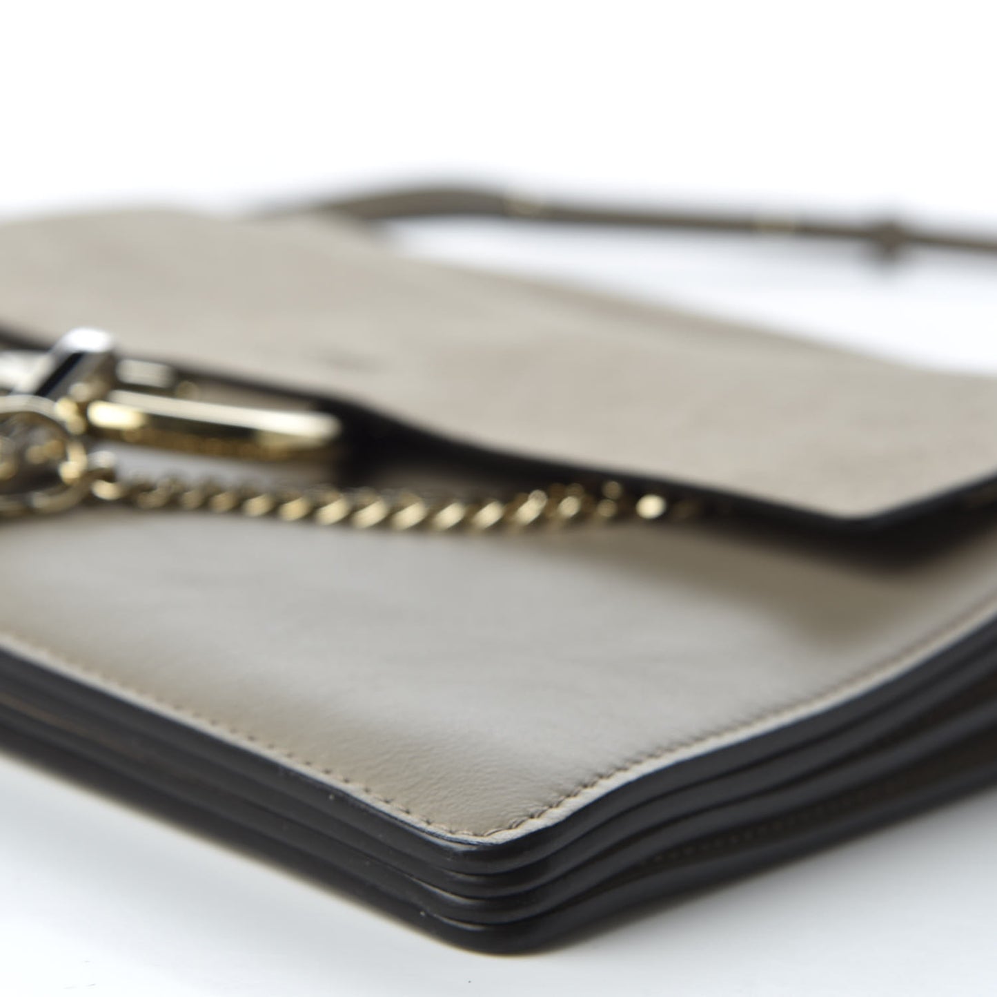 Calfskin Suede Medium Faye Shoulder Bag Motty Grey