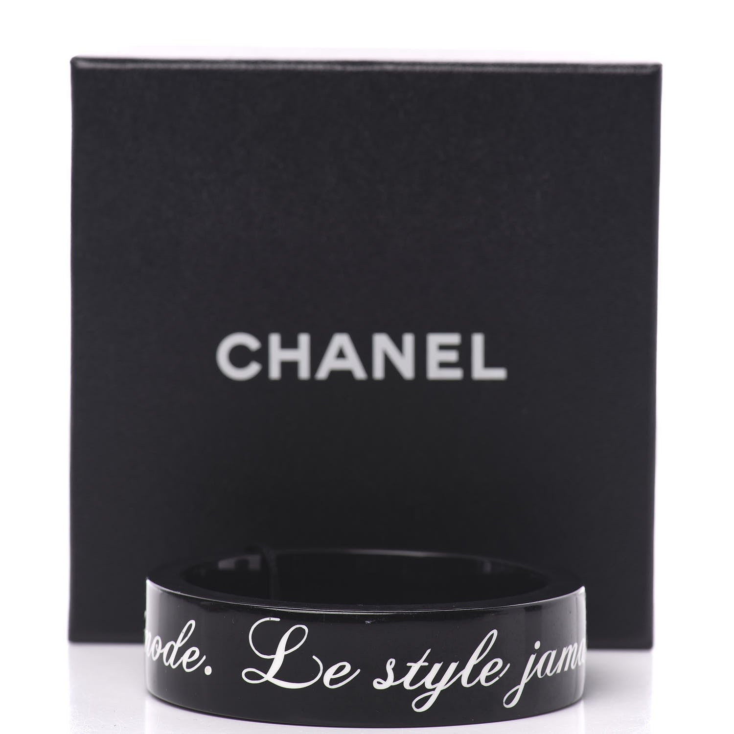 Chanel Resin Coco Bangle Bracelet Black 6 of 6