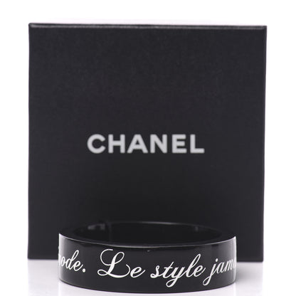 Chanel Resin Coco Bangle Bracelet Black 6 of 6