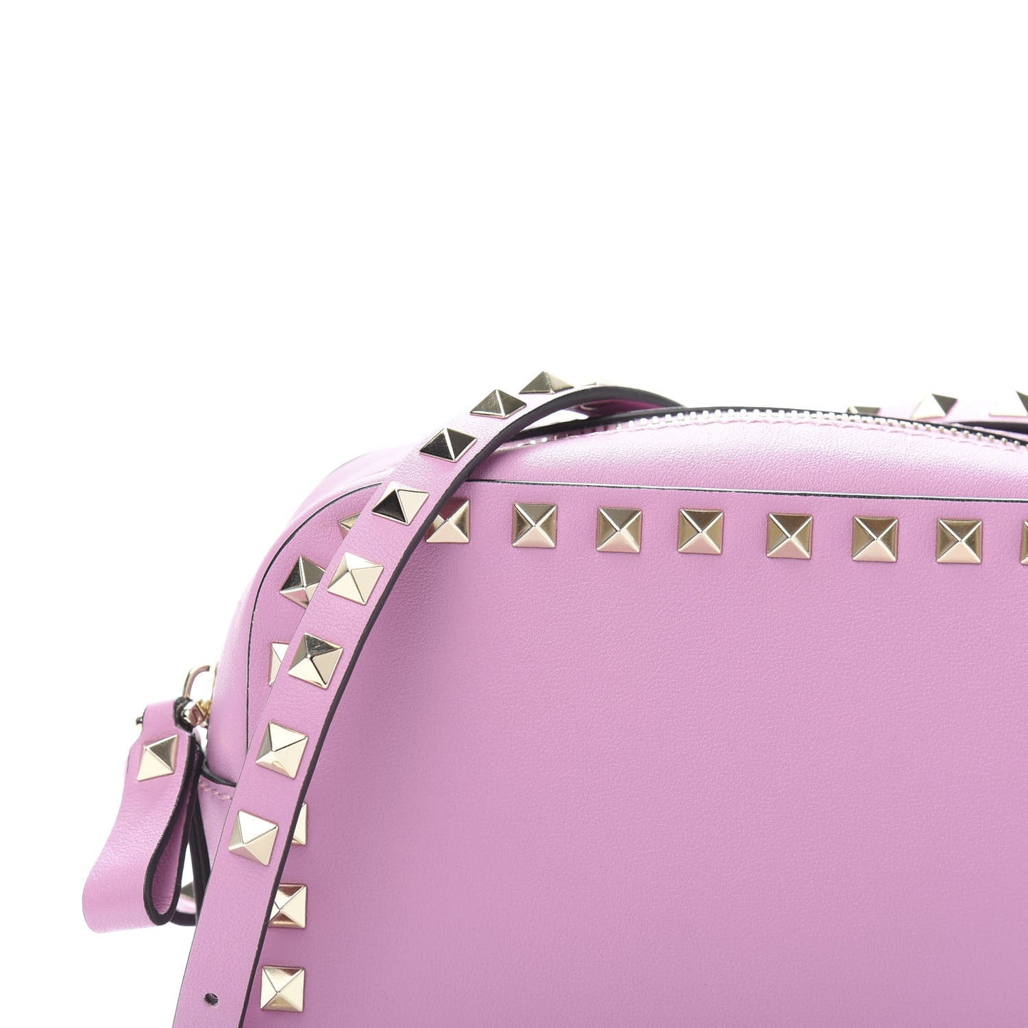 Calfskin Rockstud Camera Crossbody Bag Giacinto