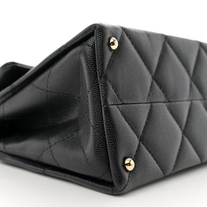 Chanel Caviar Quilted Mini Retro Twist Top Handle Flap Black 9 of 11