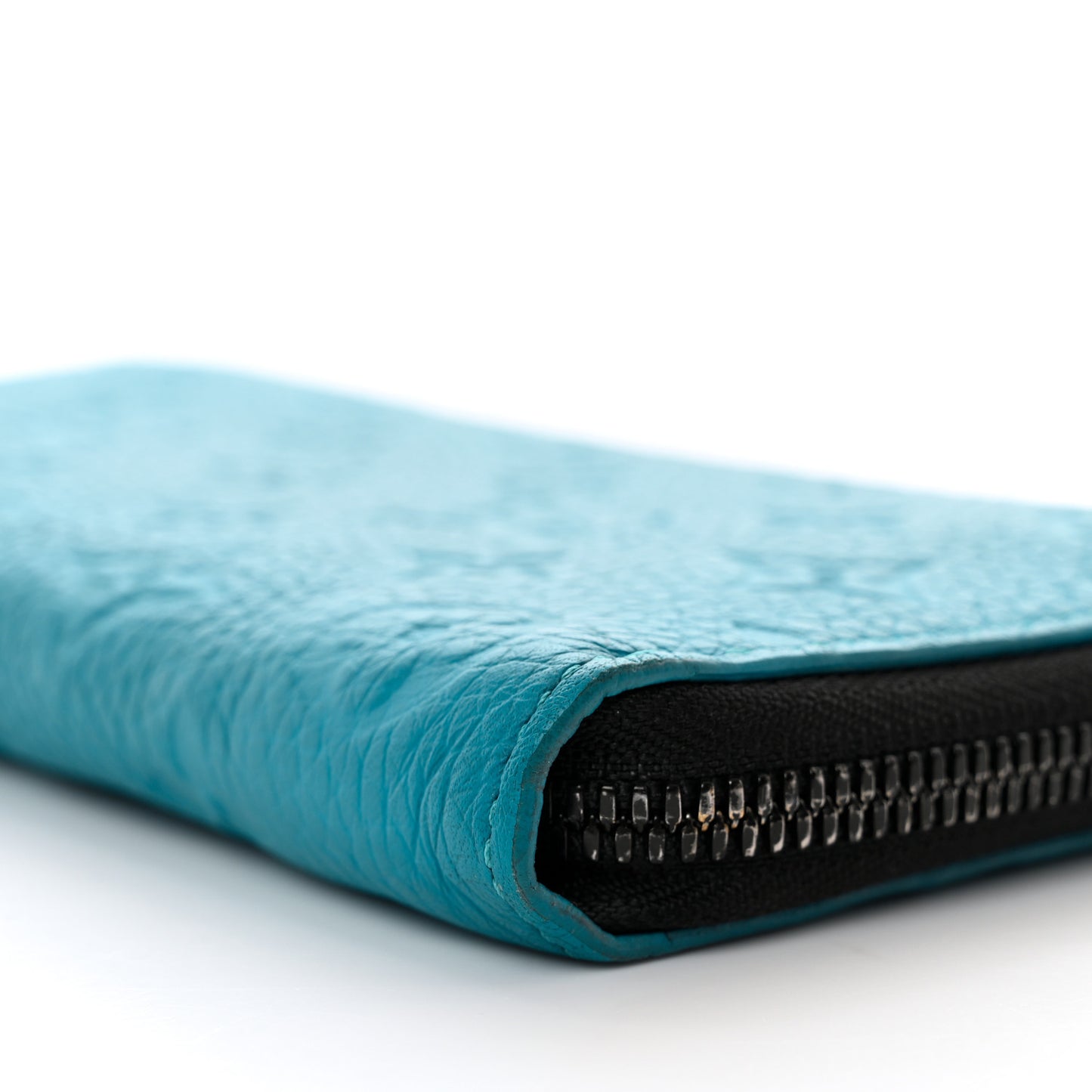 Taurillon Monogram Zippy Vertical Wallet Turquoise