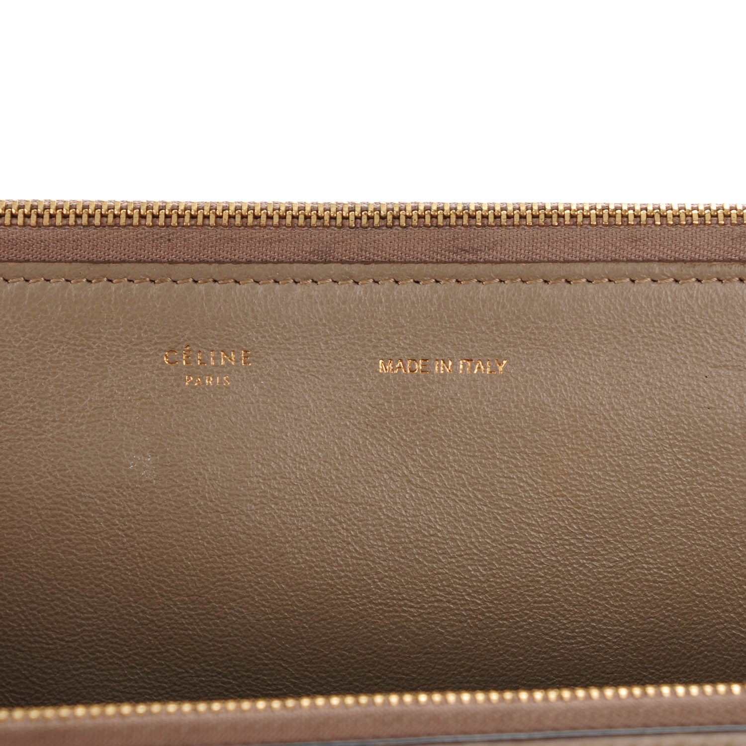 Celine Smooth Calfskin and Suede Double Zip Trapeze Sand 8 of 11