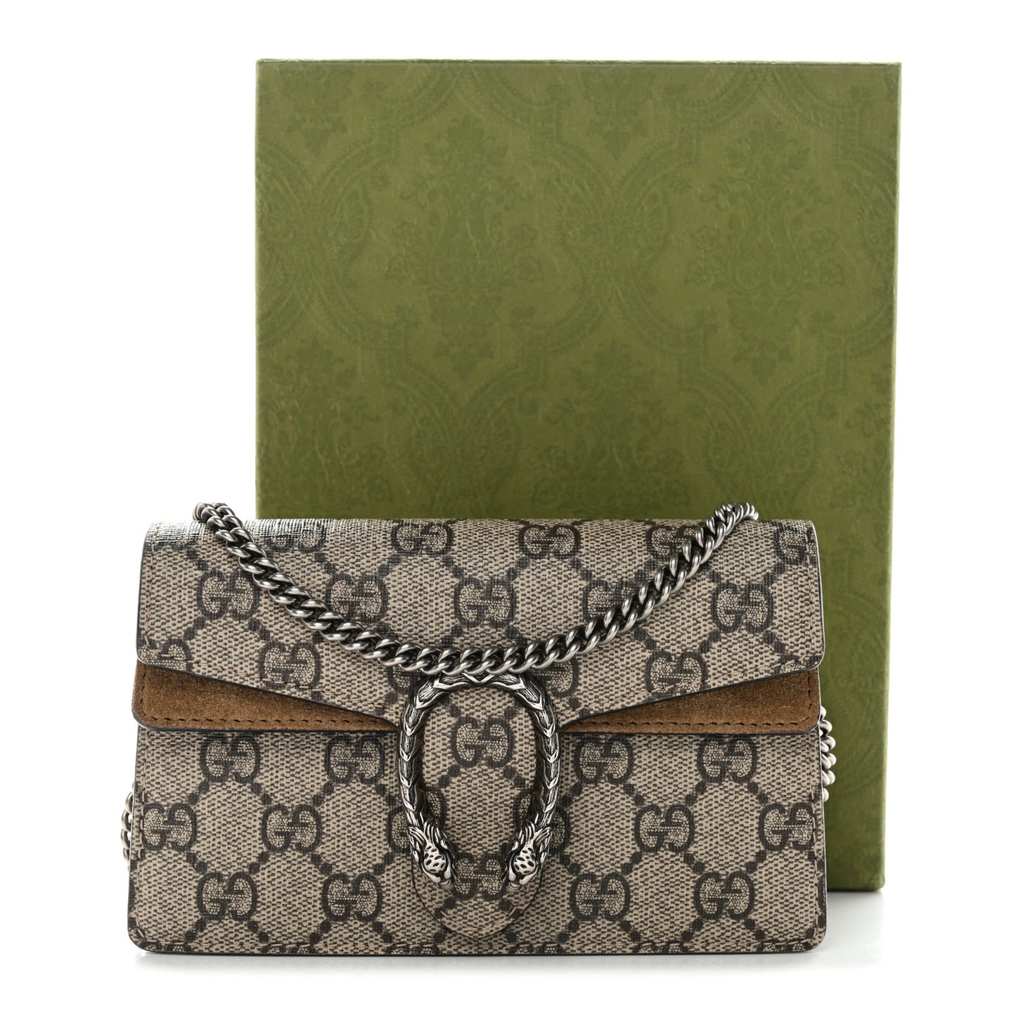 GG Supreme Monogram Super Mini Dionysus Shoulder Bag Taupe