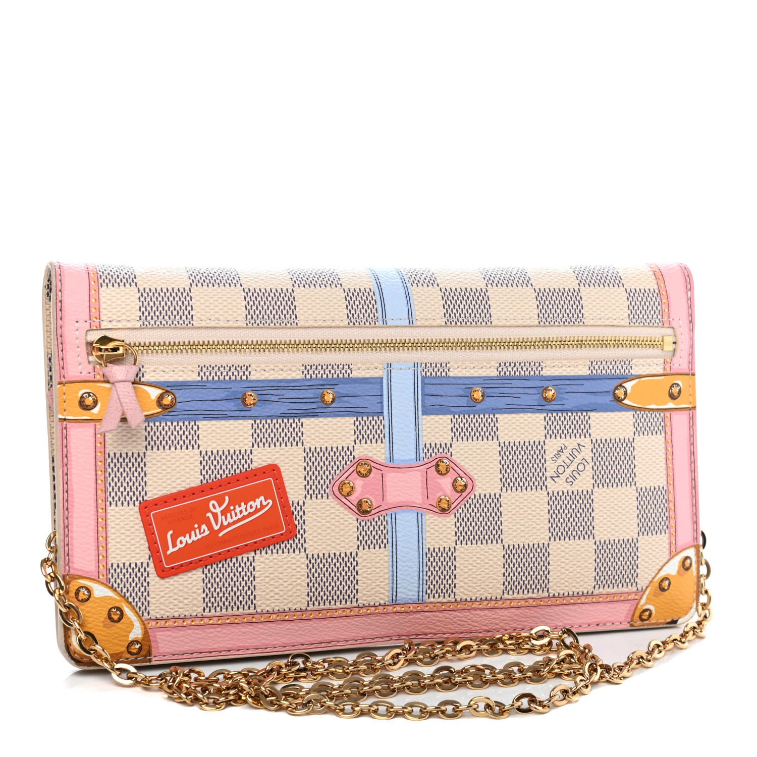 Louis Vuitton Damier Azur Summer Trunks Pochette Weekend 2 of 4
