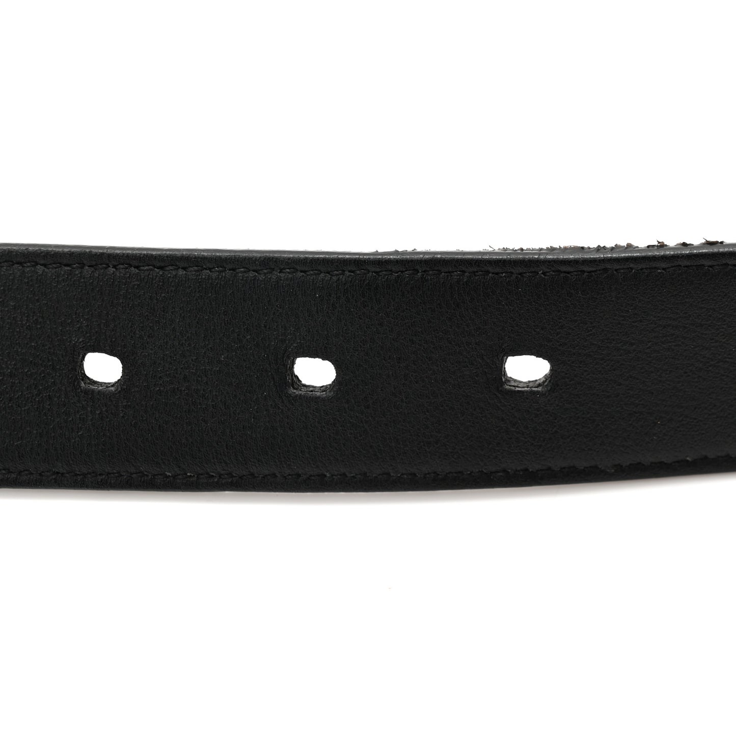 Grained Calfskin Monogram Cassandre Square Buckle Belt 90 36 Black