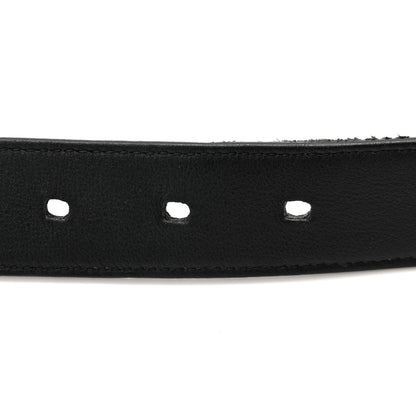 Saint Laurent Grained Calfskin Monogram Cassandre Square Buckle Belt 90 36 Black 7 of 7