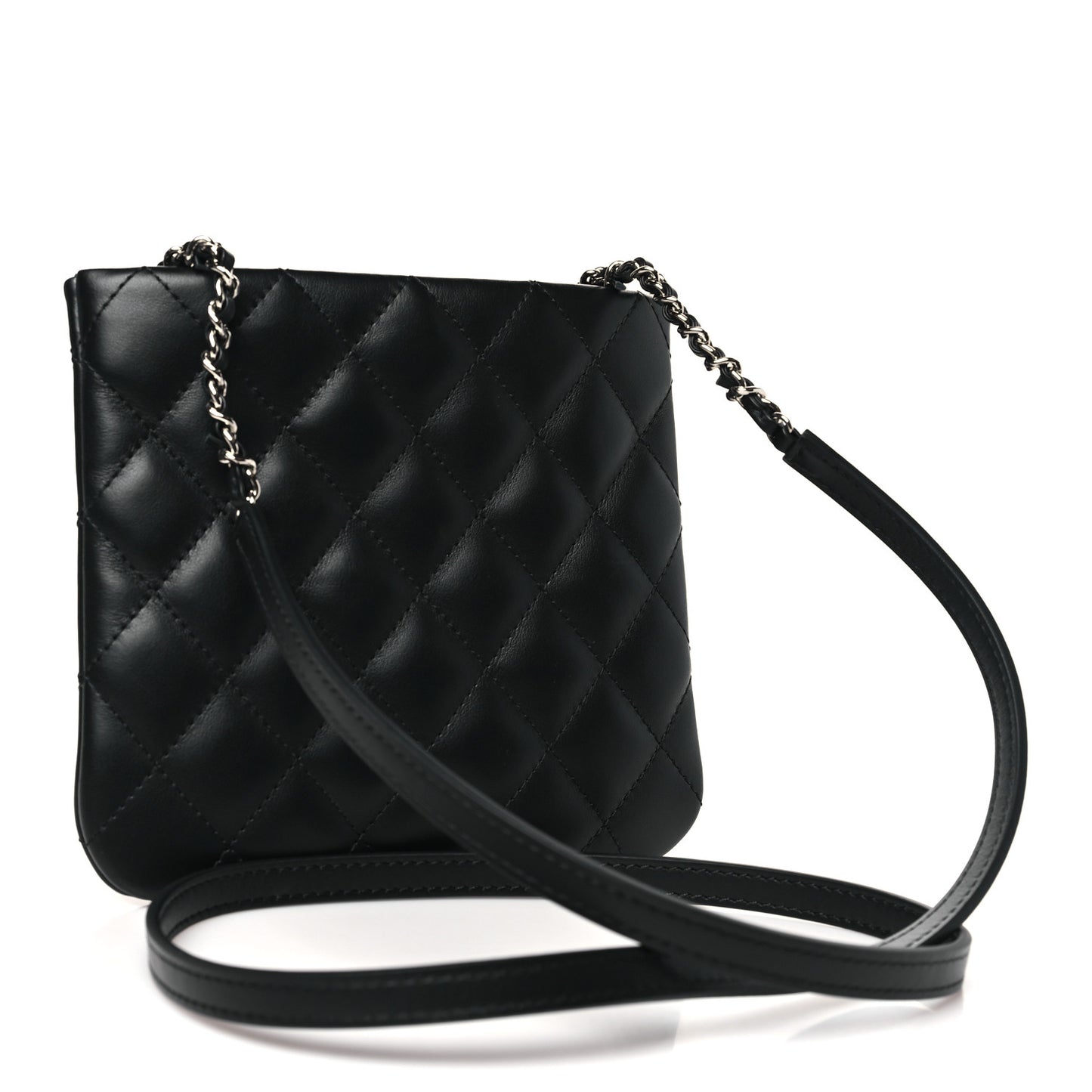 Lambskin Quilted Uniform Crossbody Bag Black
