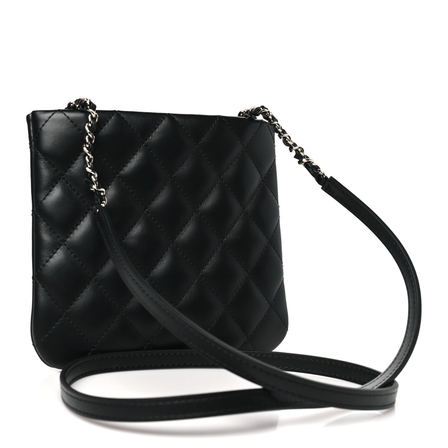 Chanel Lambskin Quilted Uniform Crossbody Bag Black 3 of 11