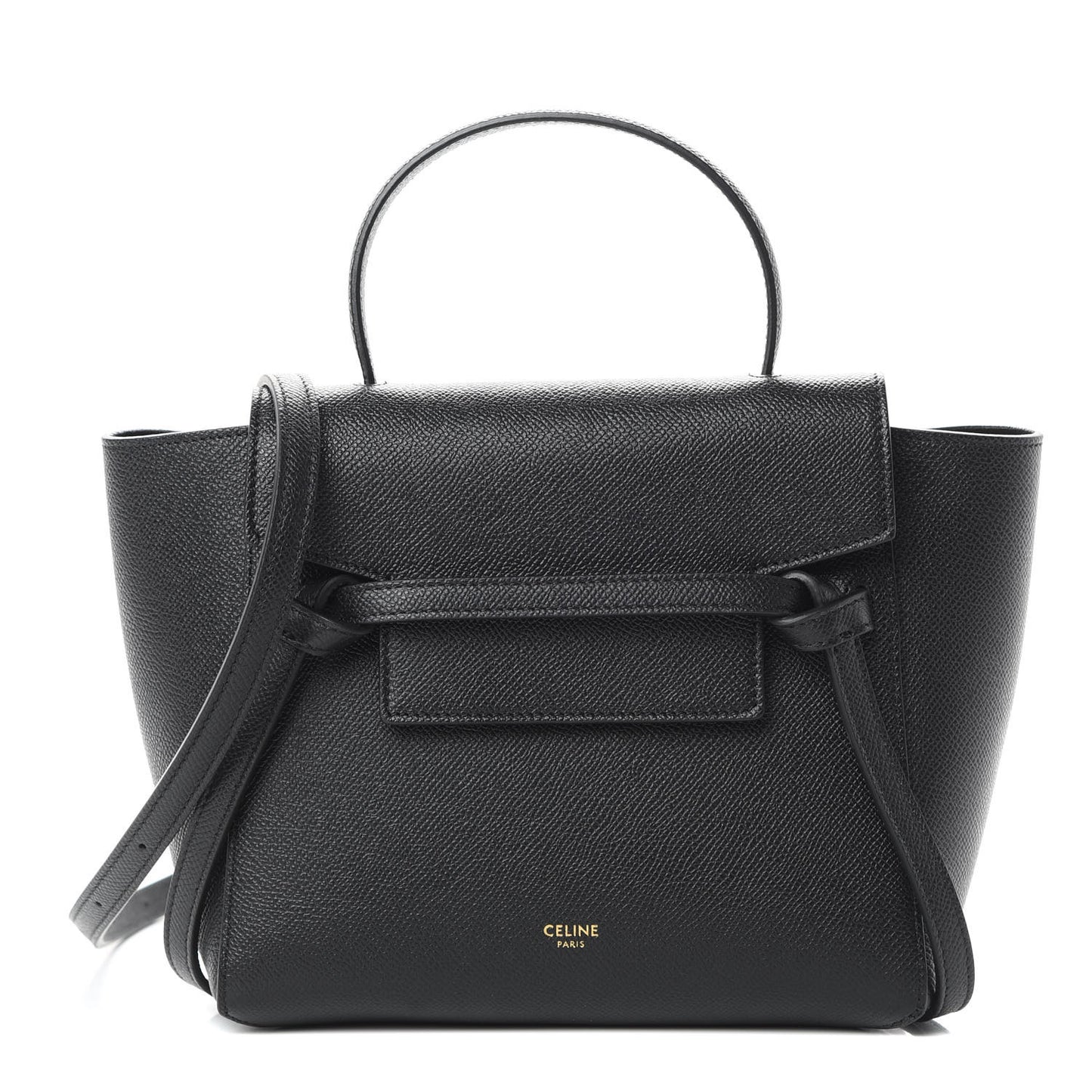 Grained Calfskin Nano Belt Bag Black