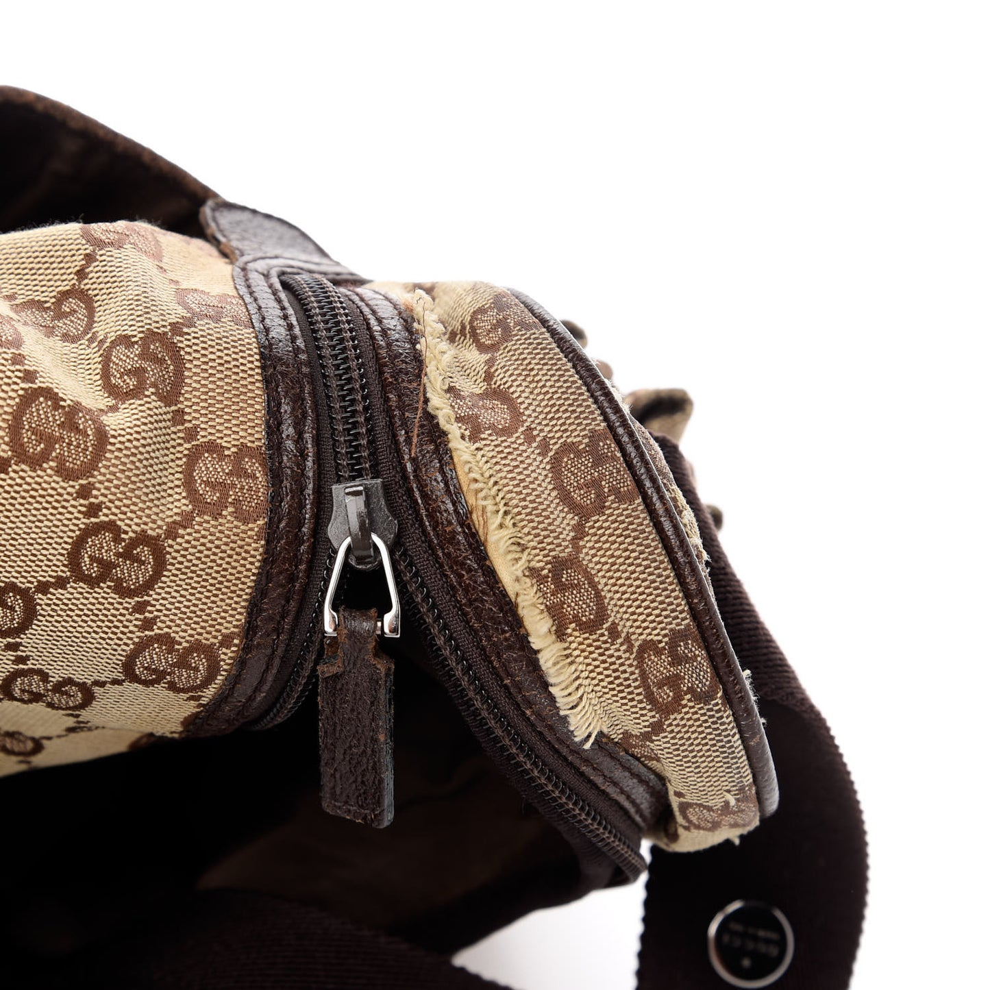 Monogram Natural Pigskin Large Diaper Bag Beige Ebony Cocoa Dark Chocolate