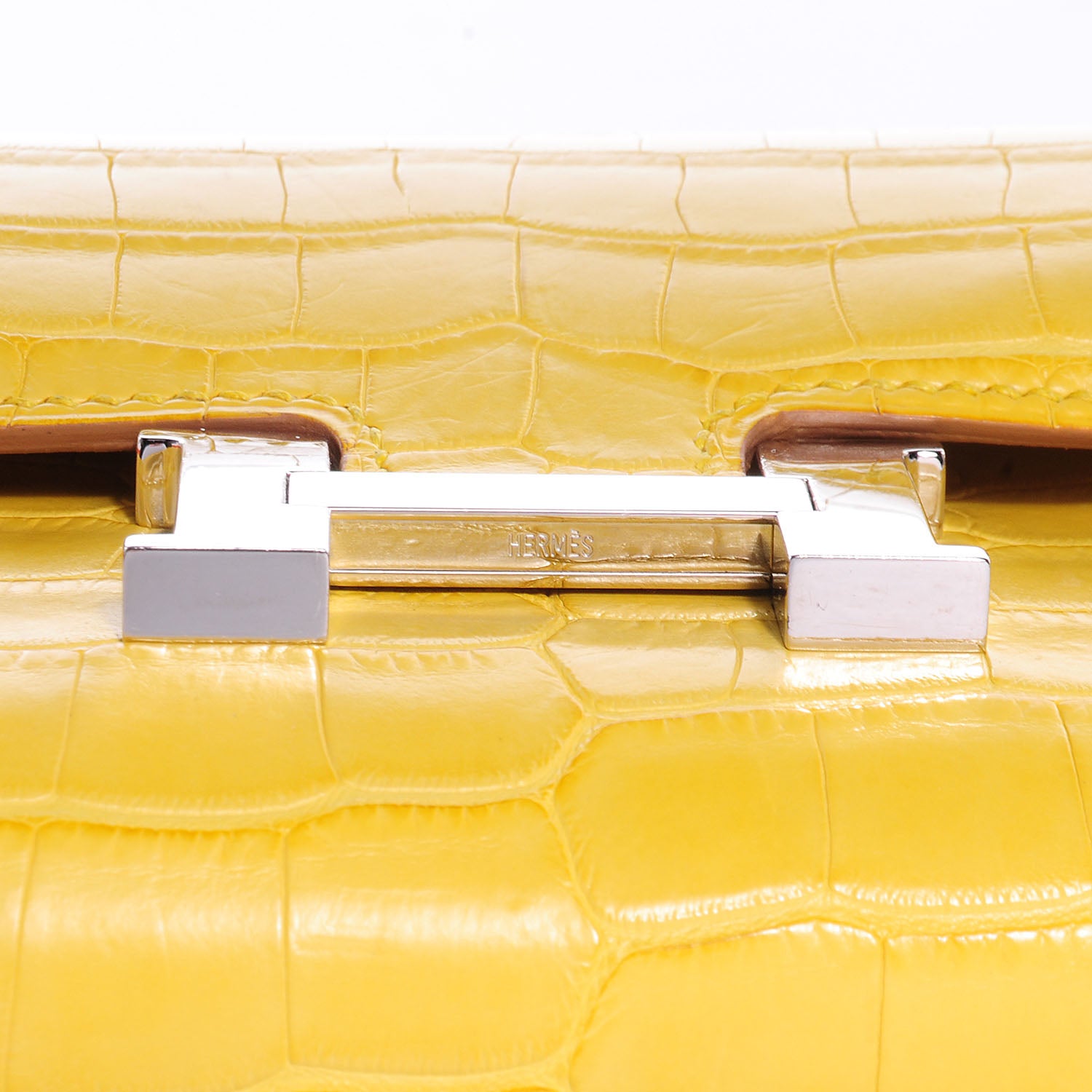 Hermes Matte Alligator Constance Wallet Mimosa 5 of 8