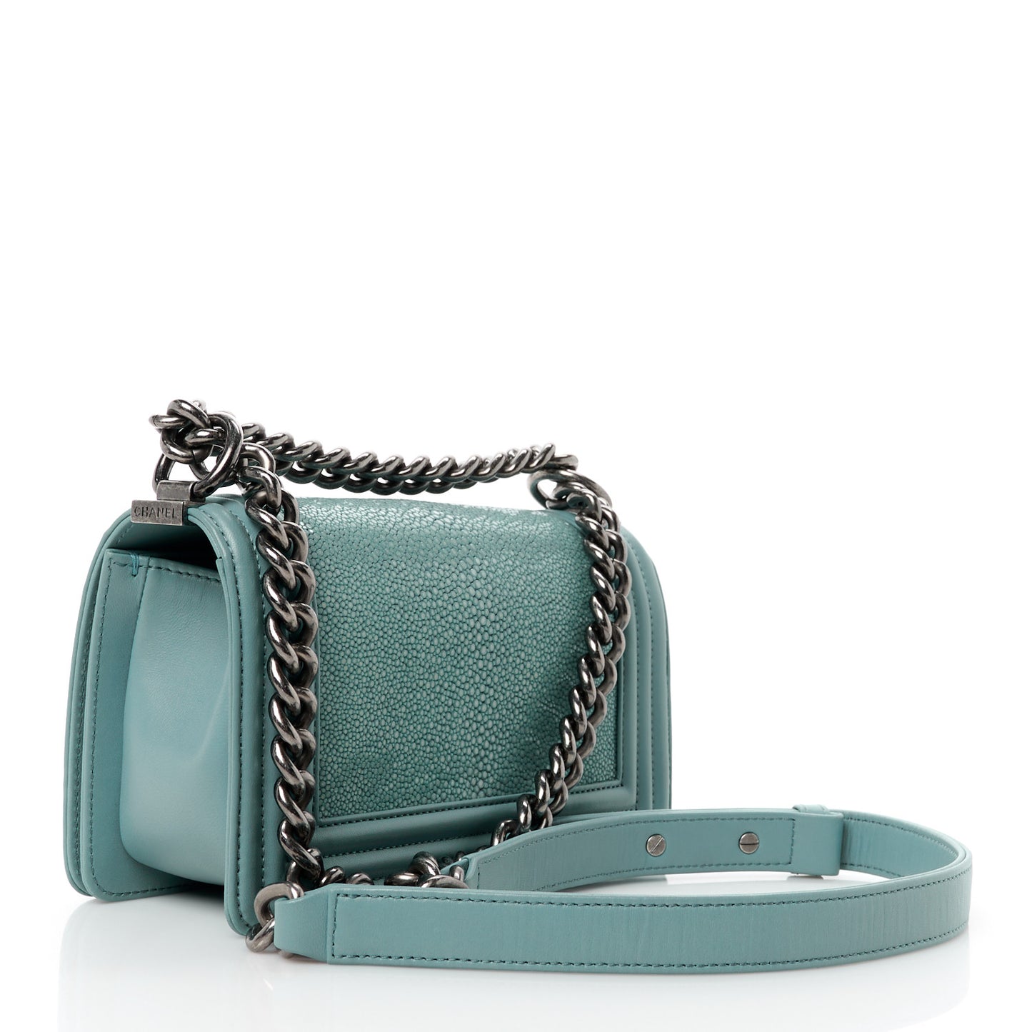 Galuchat Stingray Small Boy Flap Blue