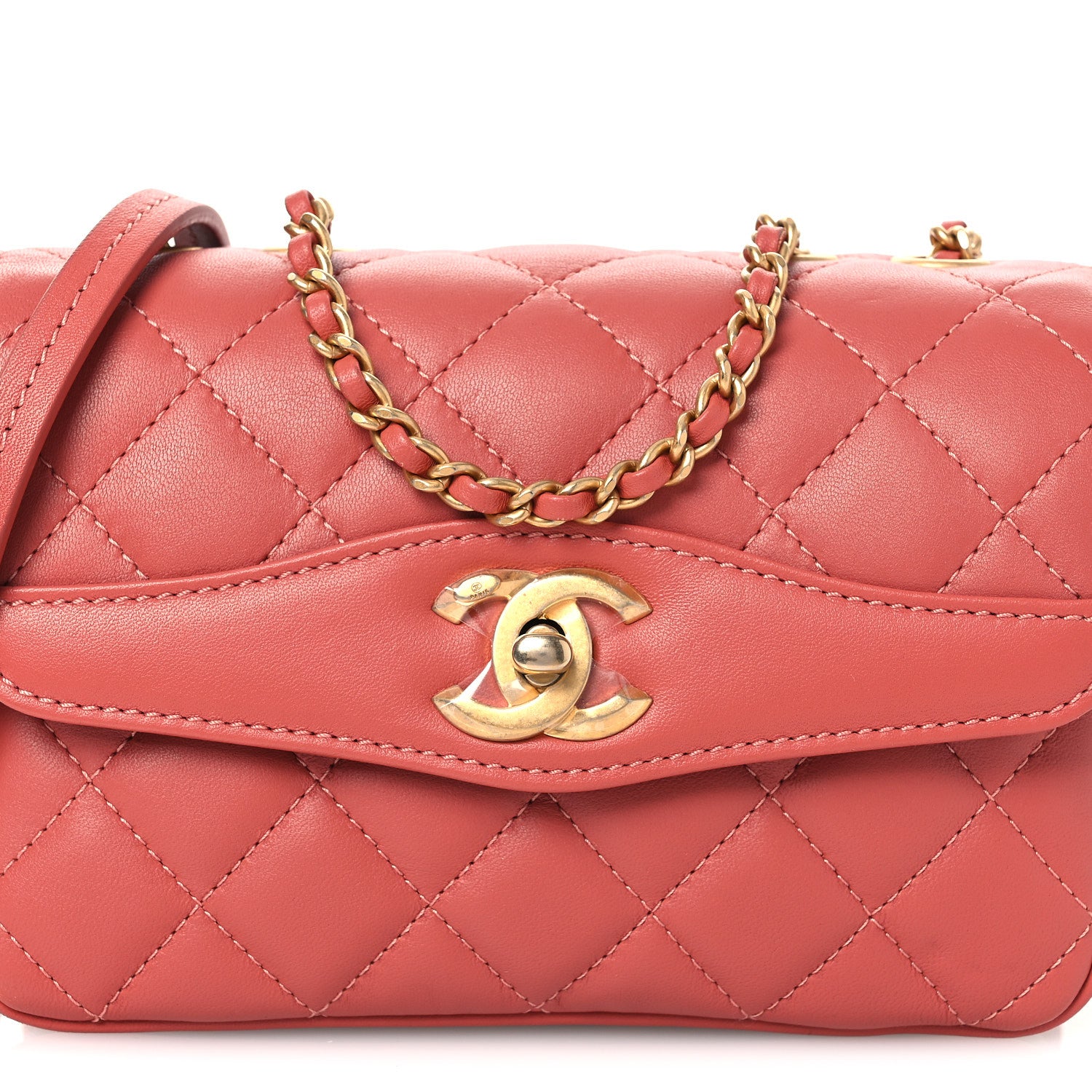 Chanel Lambskin Quilted Bi-Color Small Coco Vintage Flap Pink 8 of 13