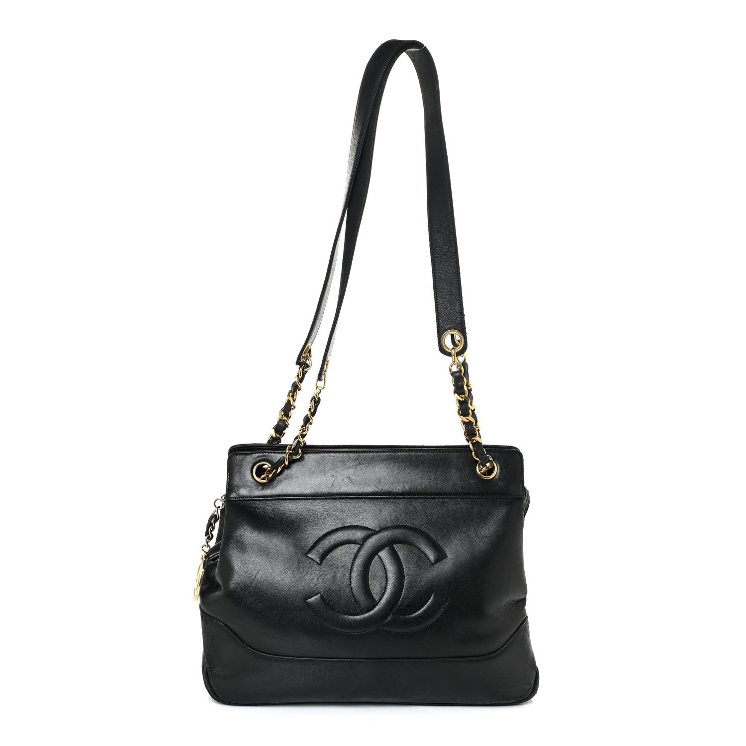 Chanel Lambskin CC Shopping Tote Black 1 of 26