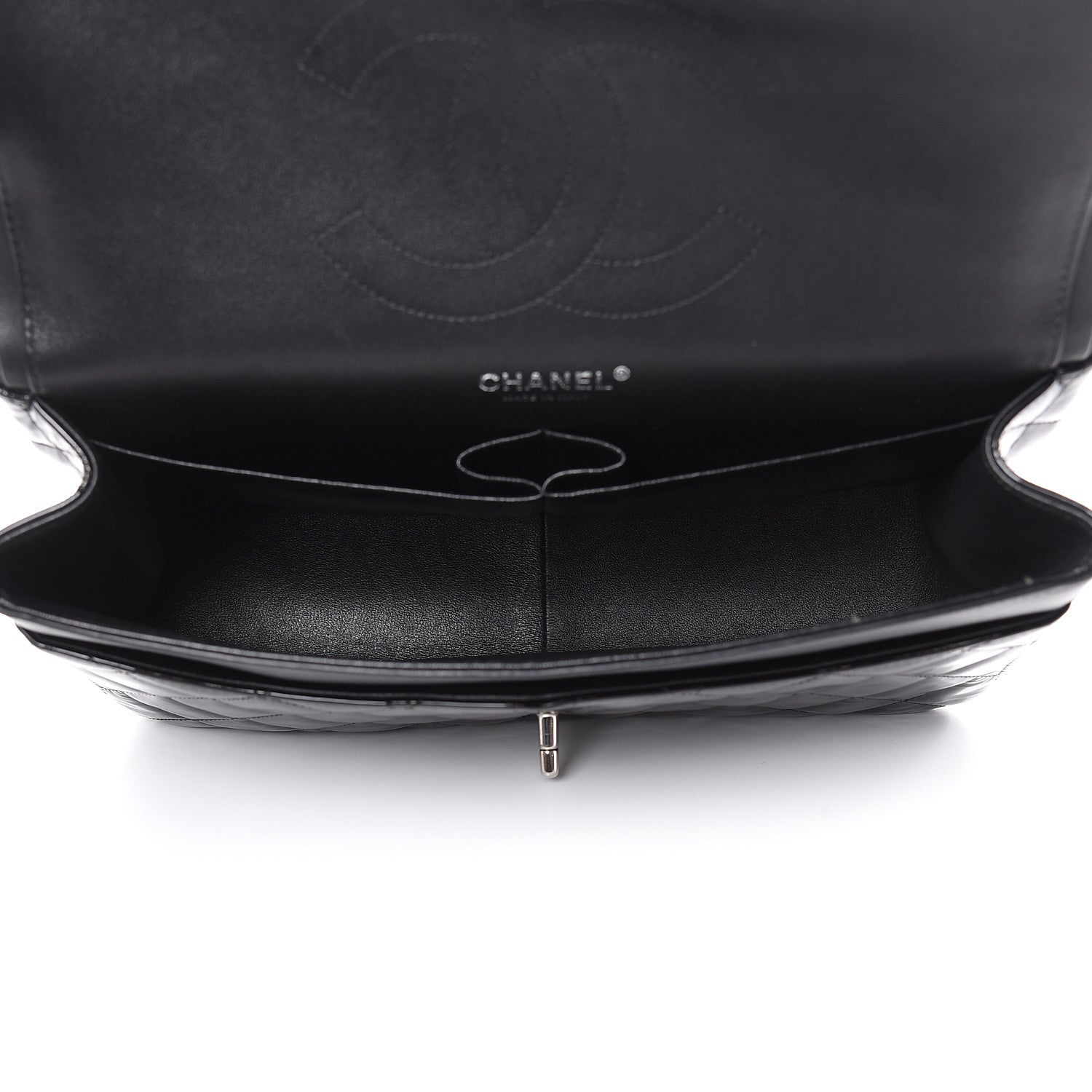 Chanel Patent Quilted Jumbo Double Flap Black 5 of 17