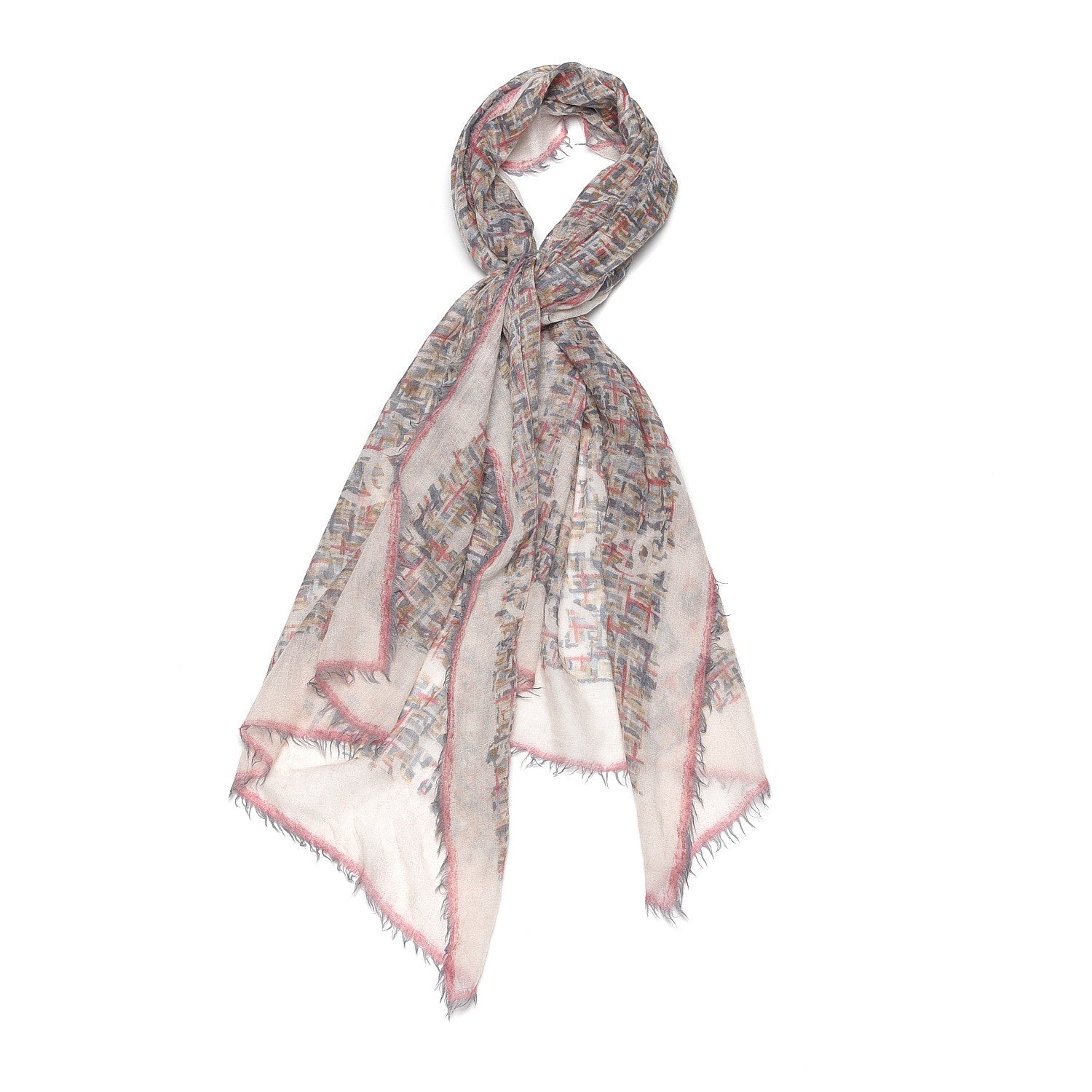 Chanel Cashmere Silk CC Scarf Multicolor 1 of 5