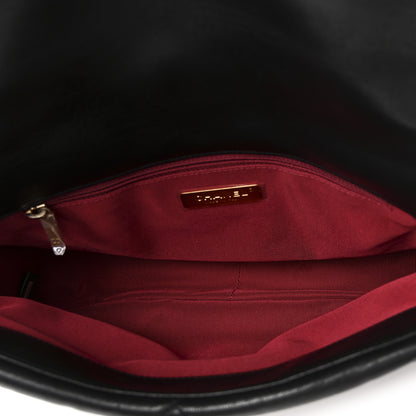 Chanel Goatskin Quilted Large Chanel 19 Flap Black 4 of 9