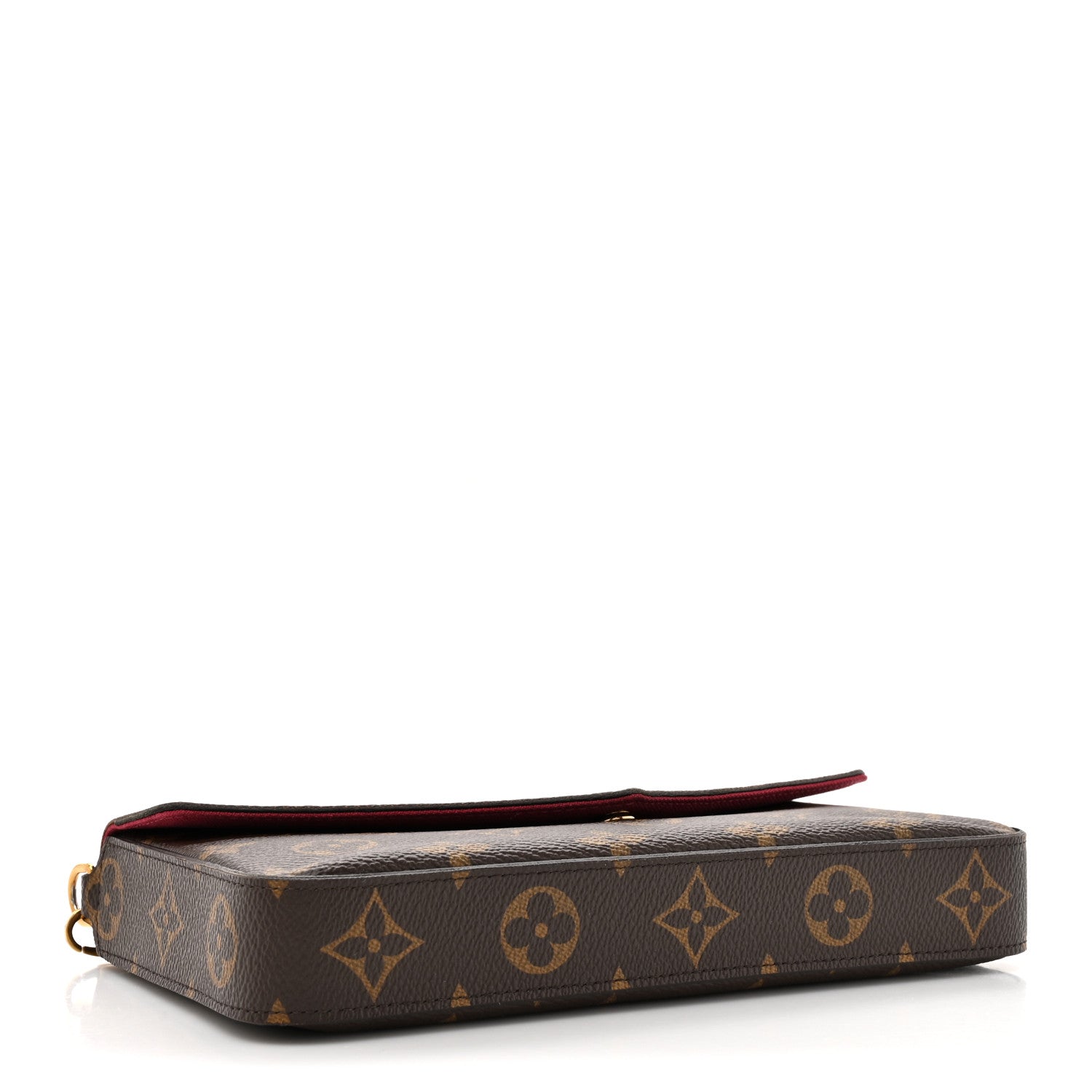 Louis Vuitton Monogram Pochette Felicie Chain Wallet Fuchsia 5 of 14