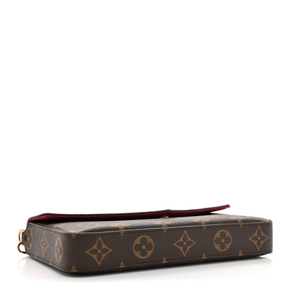 Louis Vuitton Monogram Pochette Felicie Chain Wallet Fuchsia 5 of 14