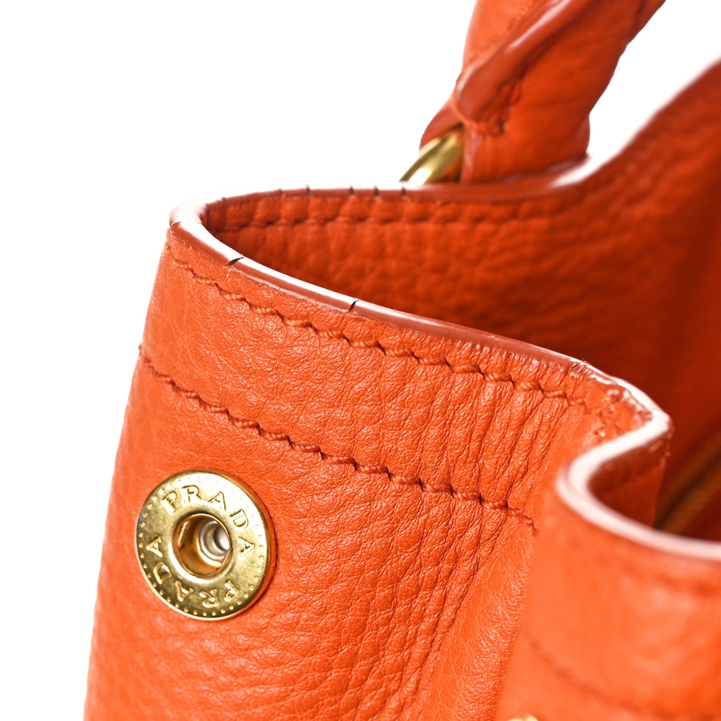 Vitello Daino Shopping Tote Papaya