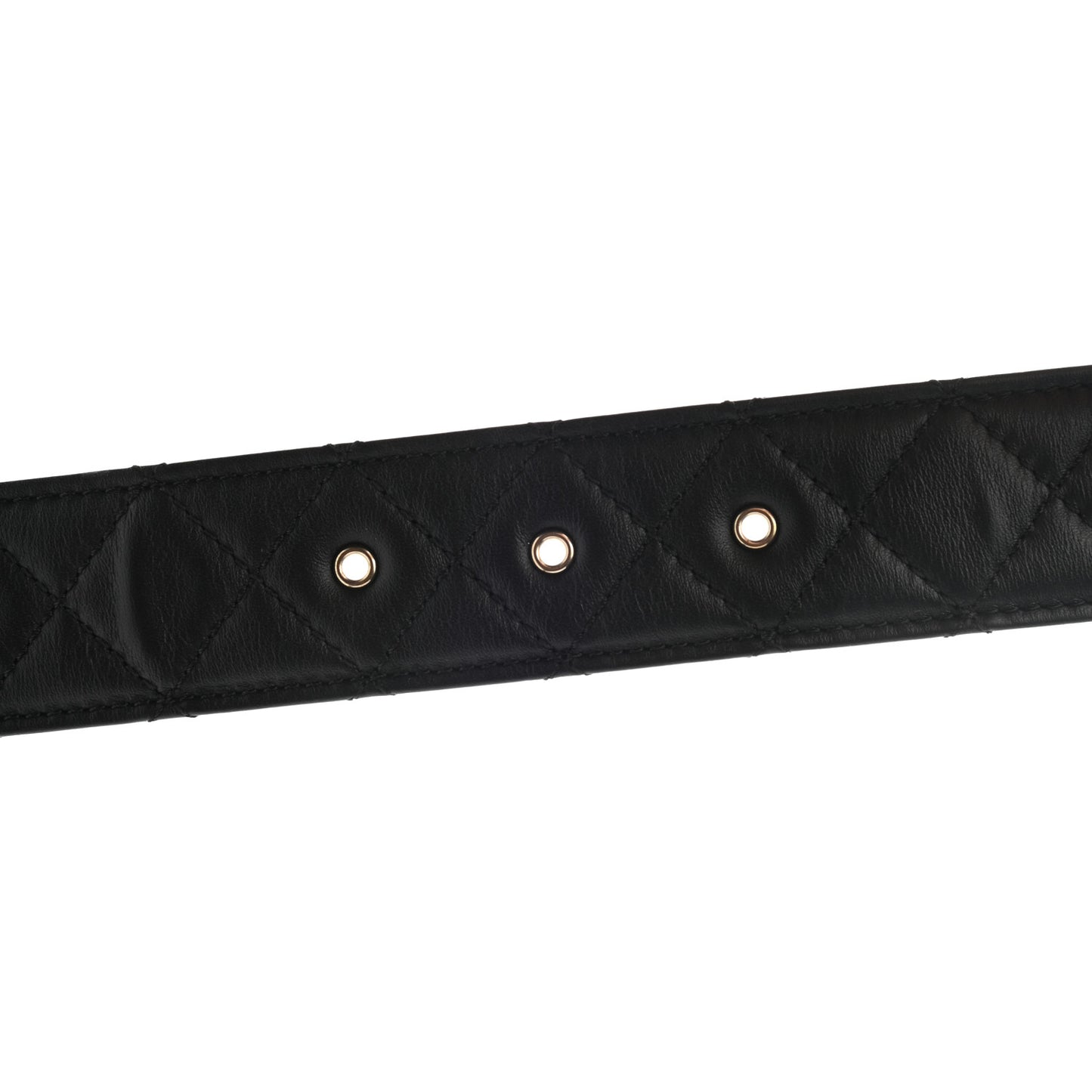 Calfskin Quilted CC Chain Belt 90 36 Black